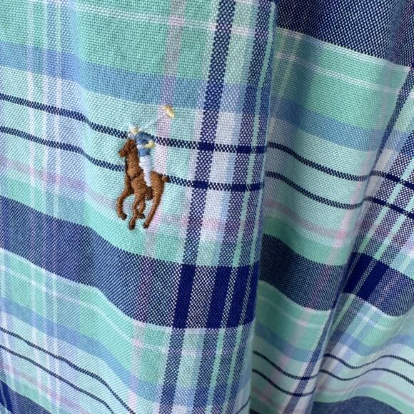 Vintage Polo Ralph Lauren 3XLT Plaid Shirt Preppy Y2K Coastal Classic Heritage - Picture 3 of 6